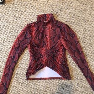 Topshop snakeskin top